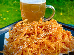 Кальмар стружка с кунжутом и чили . закуска к пиву.100 г