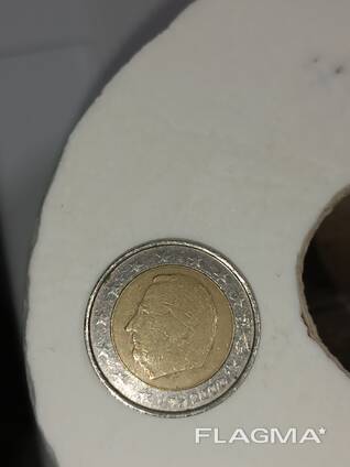 Moneta da 2 Euro Belgio 2000 con conio errato
