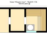 Sauna da esterno "Elegance Type"— Modello E 3/2K (isolata) 2,06 × 4,00 m –16% - фото 1